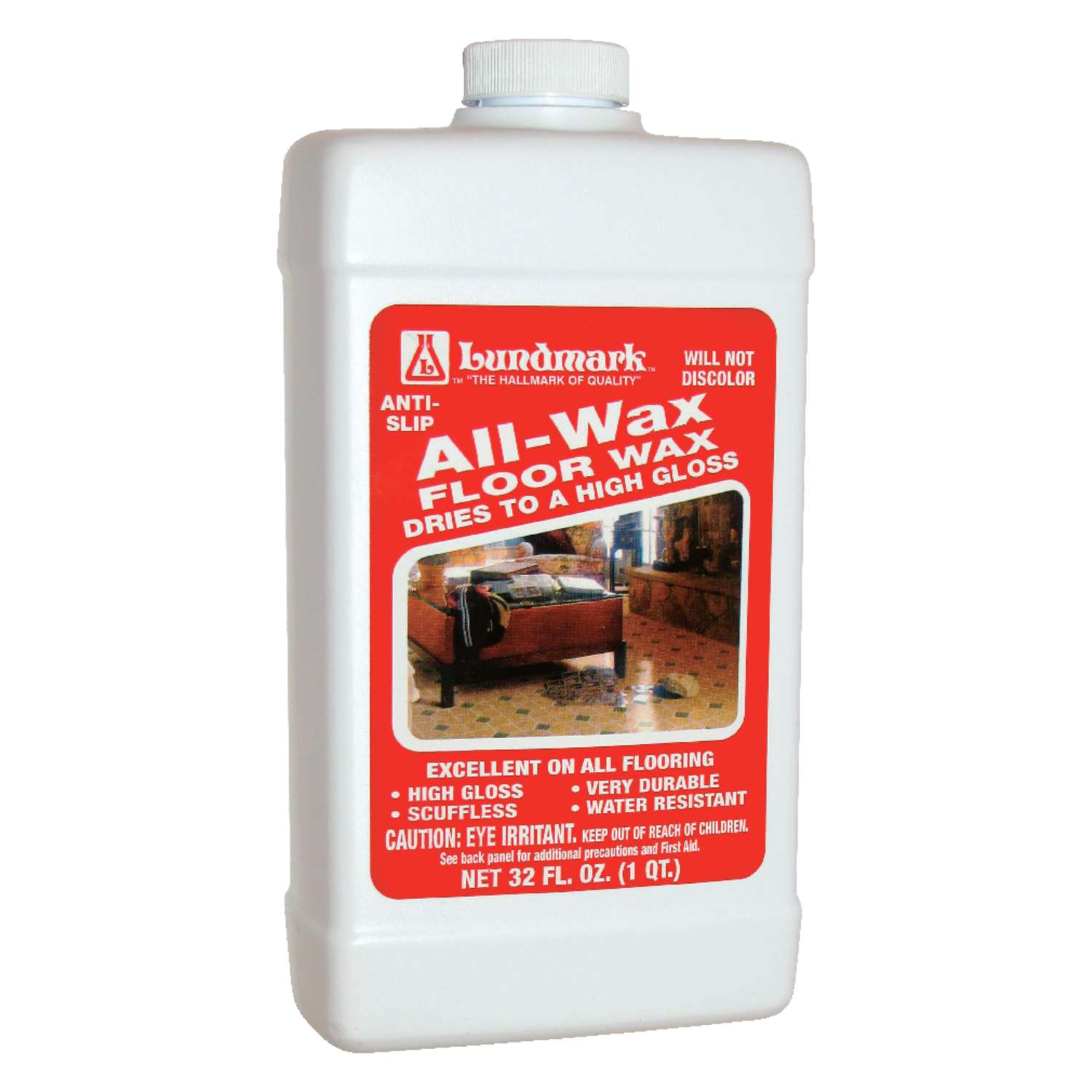 Lundmark All Wax High Gloss AntiSlip Floor Wax Liquid 32 oz. Ace