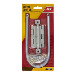 Ace Galvanized Silver Steel Screen/Storm Door Hardware Set 1 pk