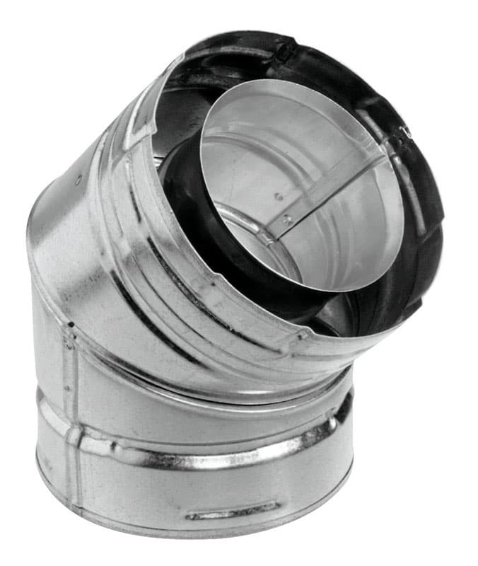 DuraVent DirectVent 4 in. D X 4 in. D 45 deg Aluminum/Galvanized Steel Elbow Exhaust Sansujyuku sansujyuku.com