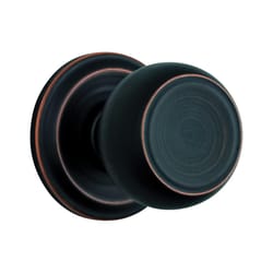 Brinks Push Pull Rotate Stafford Oil Rubbed Bronze Passage Knob KW1 1.75 in.