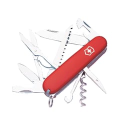 Victorinox Swiss Arm Huntsman Red 420 HC Stainless Steel 3.5 in. Multi-Function Knife