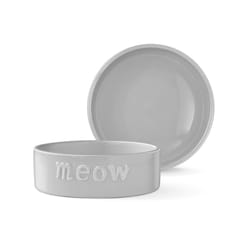 Pet Shop by Fringe Studio Gray Meow Ceramic Small Pet Bowl