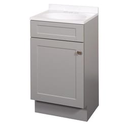 Zenna Home Single Gray Bathroom Vanity 18 in. W X 16 in. D X 35 in. H