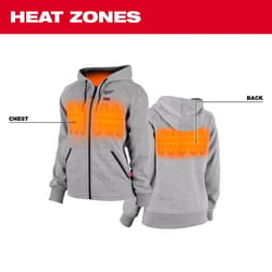 Milwaukee M12 L Long Sleeve Women's Heated Hoodie Kit Gray