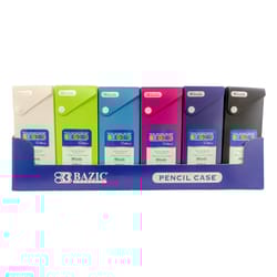 Bazic Products Brights Edition 7.76 in. H X 1.18 in. W X 3.15 in. D Pencil Case Assorted