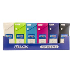 Bazic Products Brights Edition 7.76 in. H X 1.18 in. W X 3.15 in. D Pencil Case Assorted