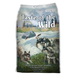 Taste of the Wild Pacific Stream Puppy Smoked Salmon Dry Dog Food Grain Free 28 lb