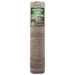 YardGard 36 in. H X 1800 in. L Galvanized Steel Poultry Netting Silver
