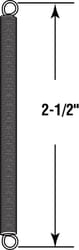 Prime-Line 2-1/2 in. L X 5/32 in. D Extension Spring 2 pk