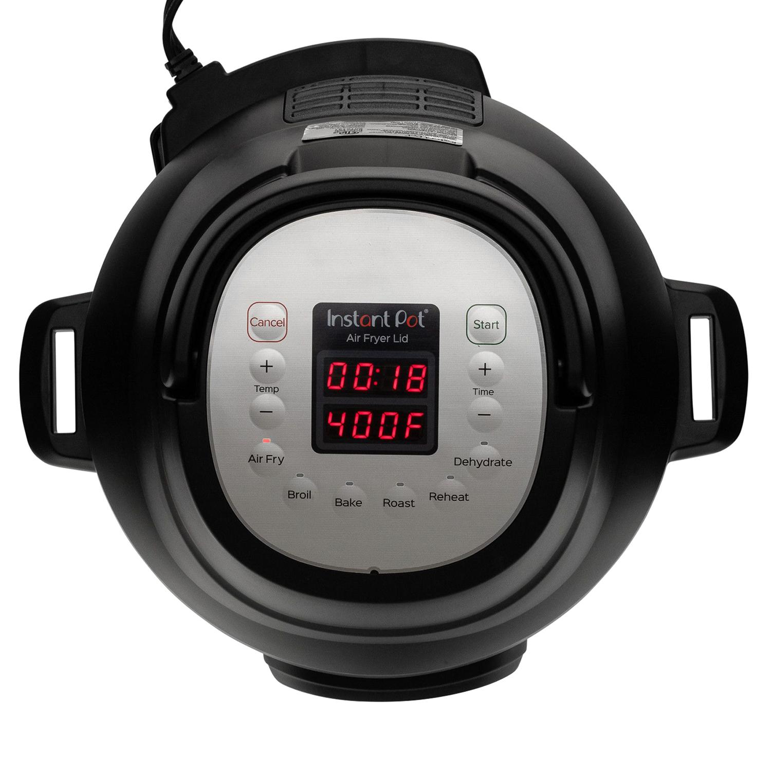 Instant Pot Black/Silver 6 qt Programmable Digital Air Fryer Lid Sansujyuku sansujyuku.com