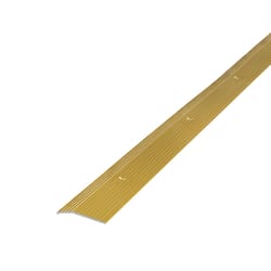 M-D BUILDING PRODUCTS 0.3 in. H X 1.38 in. W X 72 in. L Satin Brass Aluminum Carpet Trim