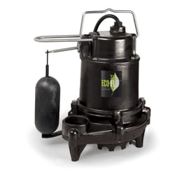 ECO-FLO 1/3 HP 3160 gph Cast Iron Vertical Float Switch AC Submersible Sump Pump 8 ft³