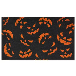 Home & More 1.42 W X 2.42 L Multi-color Scary Pumpkins Coir Door Mat