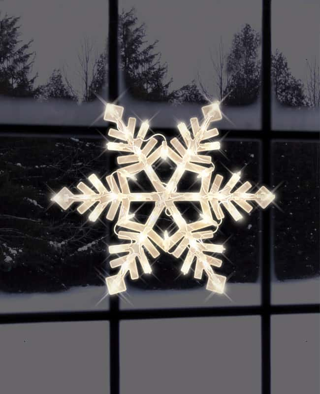 Lighted snowflakes deals