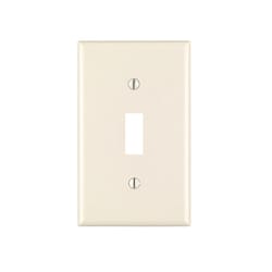 Leviton Light Almond 1 gang Thermoset Plastic Toggle Wall Plate 10 pk