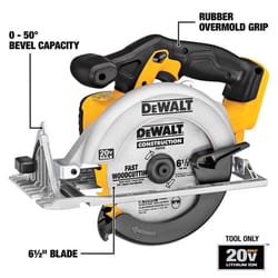 DEWALT 20V MAX 6-1/2 in. Cordless Brushed Circular Saw Kit (Battery & Charger)