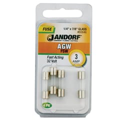 Jandorf AGW 3 amps Fast Acting Fuse 4 pk