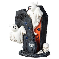 Glitzhome 10 in. Open Coffin Tabletop Decor