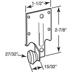 Prime-Line 2-7/8 in. L Steel Drawer Track Roller 2 pk