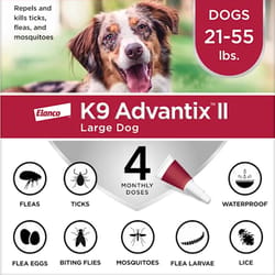 Bayer K9 Advantix II Liquid Dog Flea Drops Imidacloprid/Permethrin/Pyriproxyfen 0.34 oz