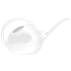 Novelty Pearl White 0.5 gal Plastic Watering Can