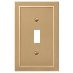 Amerelle Bethany Brushed Bronze 1 gang Zinc Toggle Wall Plate 1 pk