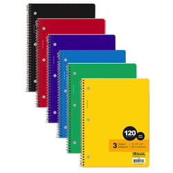 Bazic Products 10-1/2 in. W X 8 in. L Wide Ruled Side-Spiral Notebook