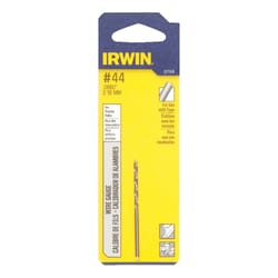 Irwin #44 X 2-1/8 in. L High Speed Steel Jobber Length Wire Gauge Bit Straight Shank 1 pk