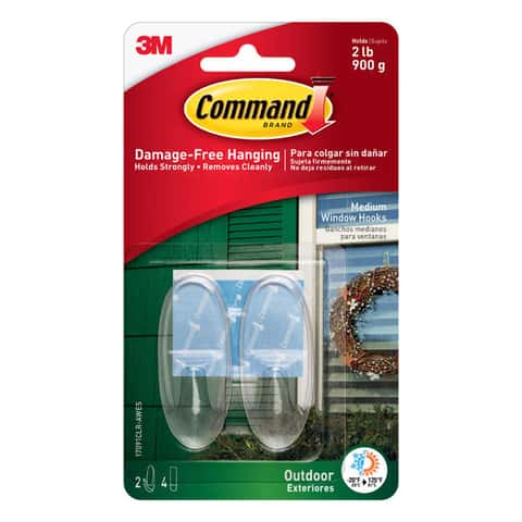 Command Outdoor Medium Stainless Steel Toggle Hooks, 2 lb. Capacity  Adhesive