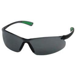 Safety Works Anti-Fog Semi-Rimless Safety Glasses Gray Lens Black/Green Frame 1 pc