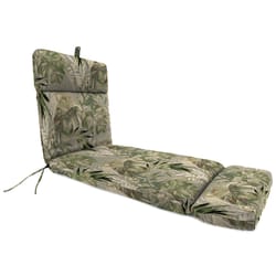 Jordan Manufacturing Green Floral Polyester Chaise Cushion 4 in. H X 22 in. W X 72 in. L