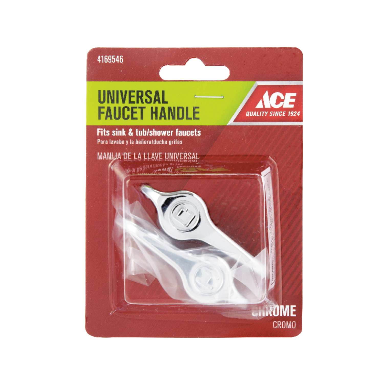 Ace For Universal Chrome Sink and Tub and Shower Faucet Handles Ace