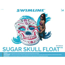 Swimline Multi/White Vinyl Inflatable Sugar Skull Pool Float