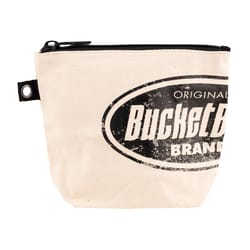 Bucket Boss 3 in. W X 8 in. H Multi-Purpose Zipper Pouches Canvas Natural