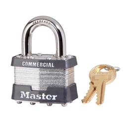 Master Lock 1-5/16 in. H X 1-3/4 in. W Laminated Steel Ball Bearing Locking Exterior Padlock