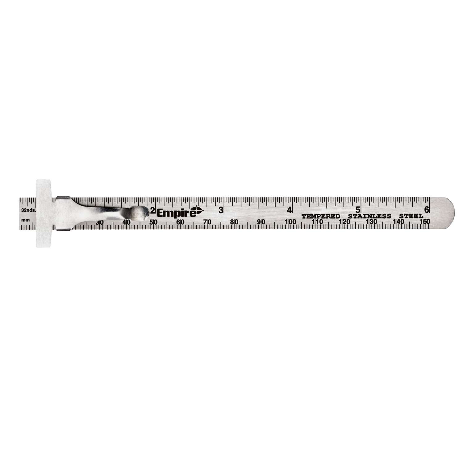 2pc 6" Ruler Set Stainless Steel Pocket Measuring SAE & Metric w/ Clip 