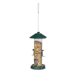 North States Village Wild Bird 1.5 lb Plastic Tube Bird Feeder 4 ports