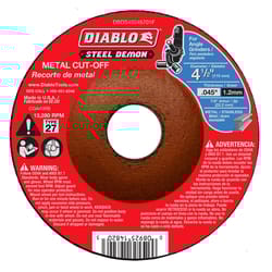 Diablo Steel Demon 4-1/2 in. D X 7/8 in. Steel Metal Cut-Off Disc 1 pc