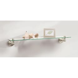 Moen Sage Brushed Nickel Brushed Nickel Glass Bathroom Shelf