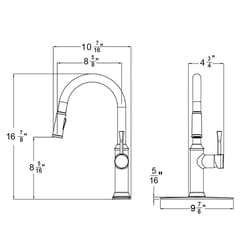 Huntington Brass One Handle Satin Nickel Pull-Down Kitchen Faucet