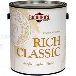 Richard's Paint Rich Classic Eggshell Deep Base Interior/Exterior Paint Exterior and Interior 1 gal