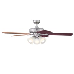 Westinghouse Vintage 52 in. Brushed Nickel Brown LED Indoor Ceiling Fan