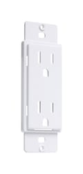 TayMac Masque 5000 Series White 1 gang Plastic Duplex Adapter Plate 1 pk