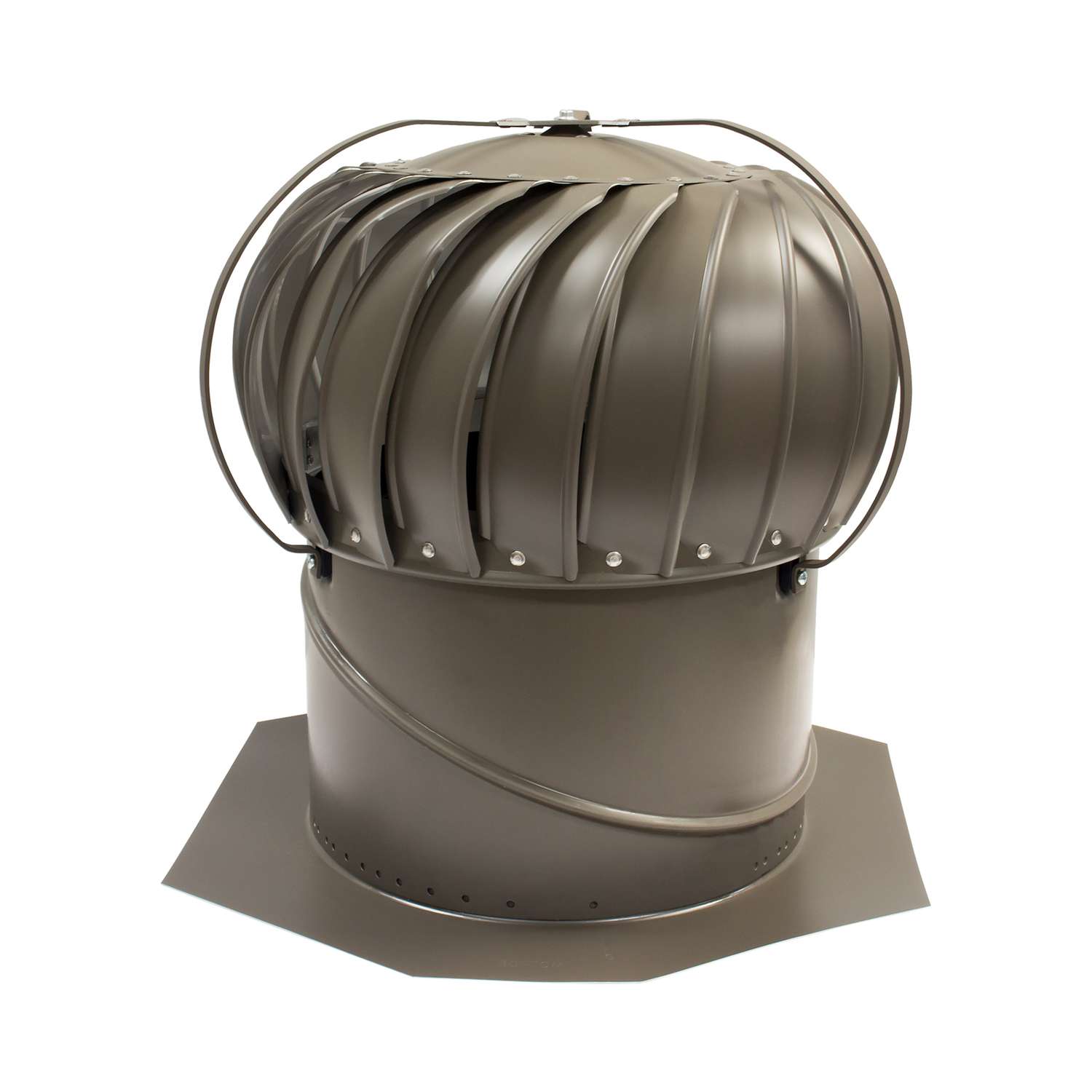 Air Vent Air Hawk 18.9 in. H x 12 in. Dia. Weatherwood Aluminum Turbine