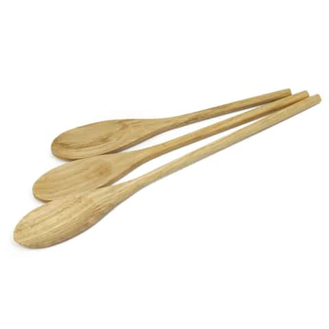 Chef Craft 14 Long Beechwood Wooden Kitchen Mixing Spoon with