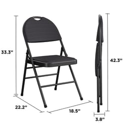 Cosco Black Fabric XL Folding Chair 4 pk