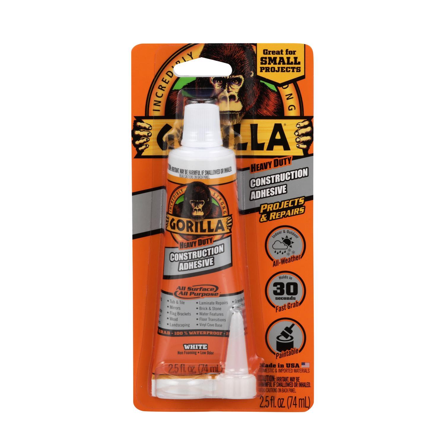 (2 pack) Gorilla Glue Brand Silicone Sealant, 2.8oz. White