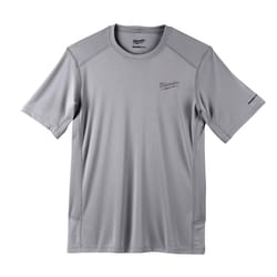 Milwaukee S Short Sleeve Unisex Crew Neck Gray Shirt
