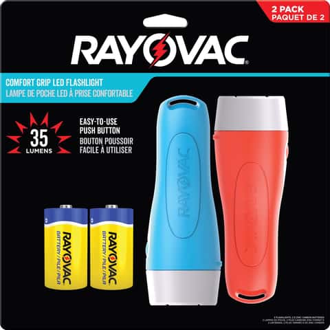 Rayovac Comfort Grip 35 lm Assorted LED Flashlight D Battery - Ace Hardware