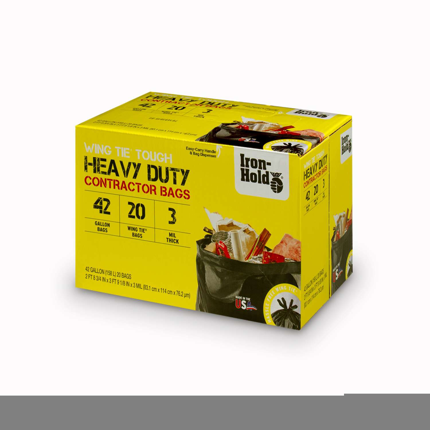 Iron Hold 42 gal. Contractor Bags Twist Ties 20 pk Ace Hardware